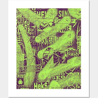 Fluo Green Graffiti NYC Street Art Posters and Art